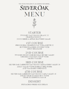 Four Course Wine Dinner Featuring The Silver Oak Winery